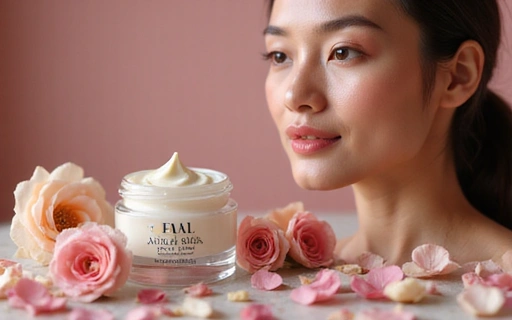 Anti-aging skincare routine with premium face cream and moisturizer